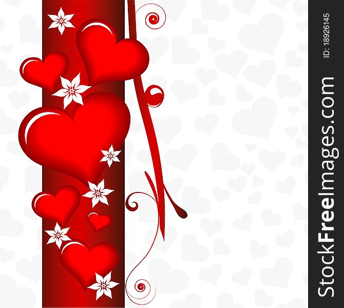 Greeting cards with heart. Valentine background