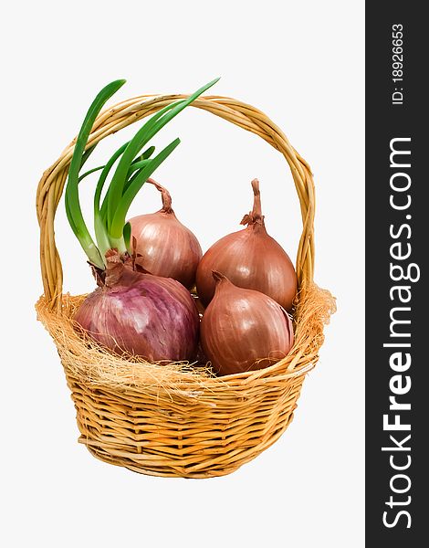 A basket full of onions