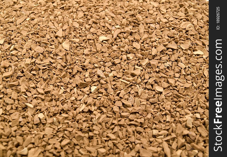 Frame fill coffee granules, which skim close-up their possible use as back plan