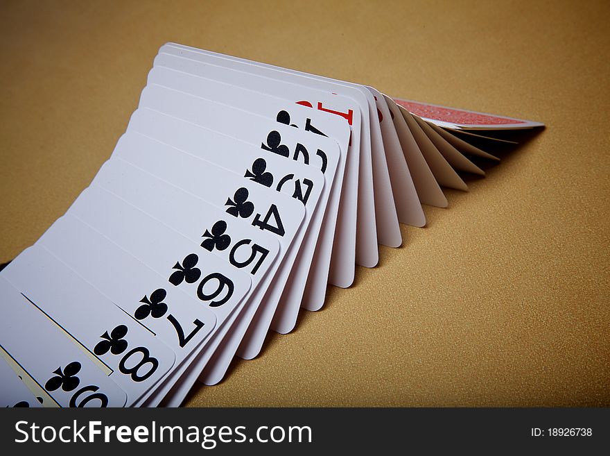 Cards for game in poker. Cards on a table for game in poker. A fan from cards. Cards for game in poker. Cards on a table for game in poker. A fan from cards