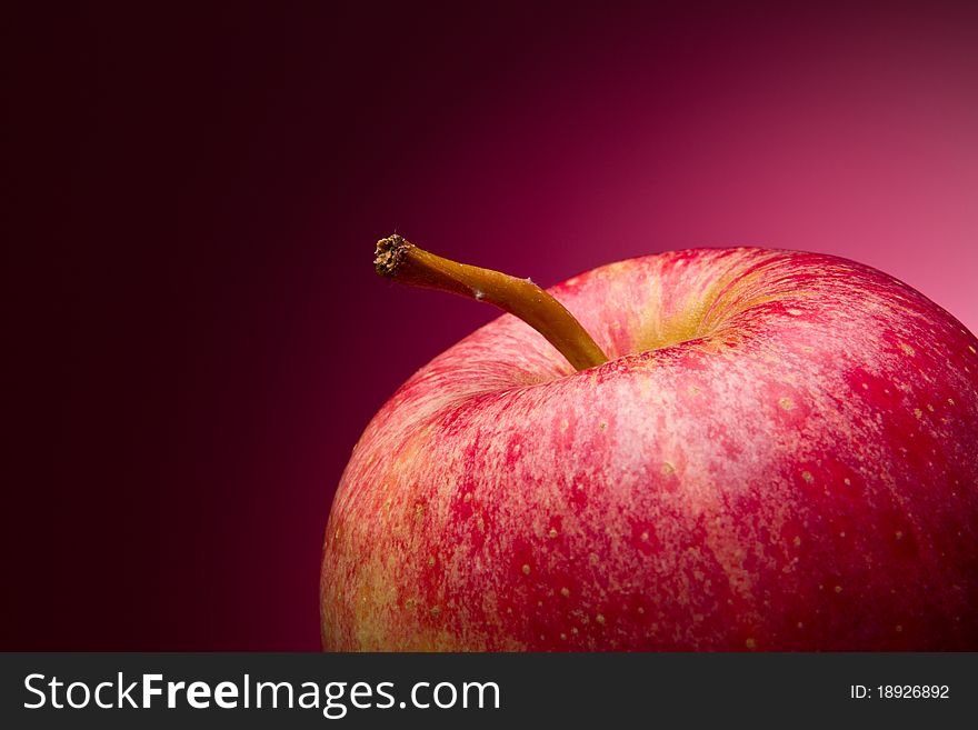 Red Apple. Macro.