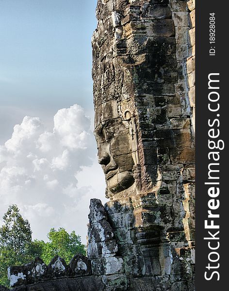 Ancient Smile In Ankor Wat