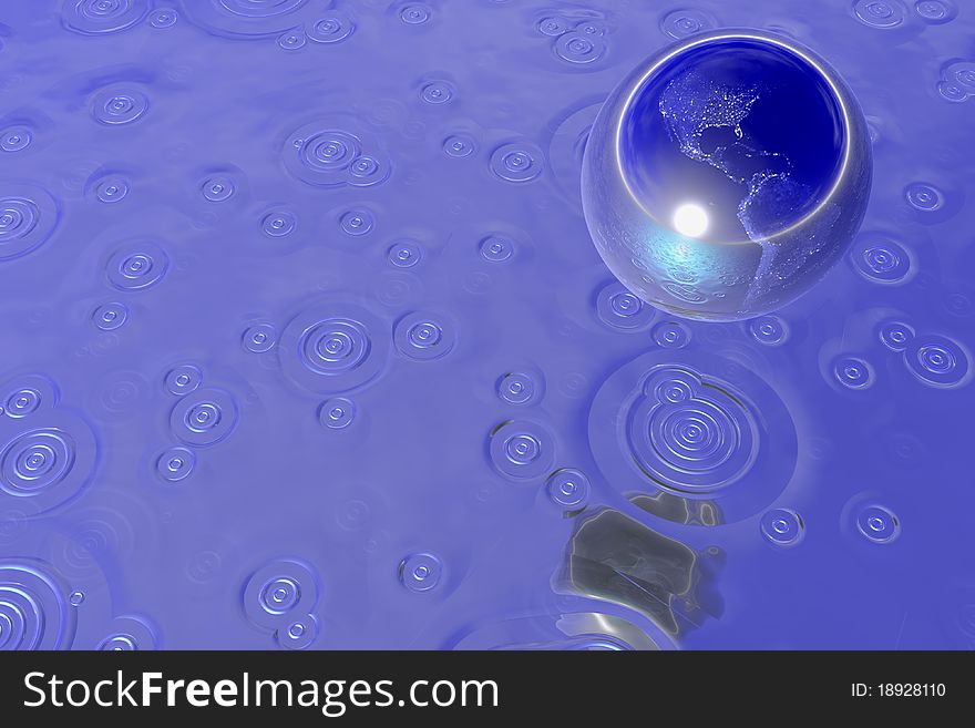 Earth water drop