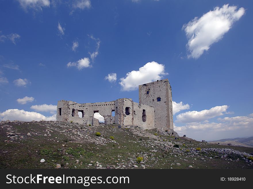 Old medieval Moorish castle in andalusia southern spain. Old medieval Moorish castle in andalusia southern spain