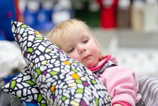 Adorable Baby Sit On Shopping Cart Stock Photography Adorable Baby Sit On Shopping Cart Stock Photography