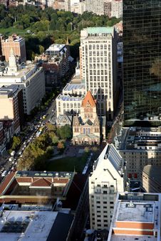 Boston S Panorama From Prudential Tower Stock Photography