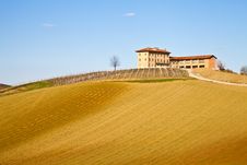 Italian Villa With Vineyard: Spring Season Royalty Free Stock Photo Italian Villa With Vineyard: Spring Season Royalty Free Stock Photo