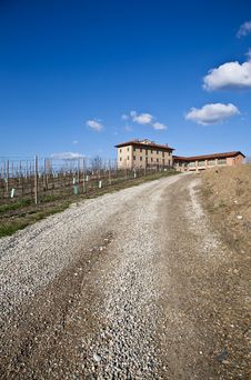 Italian Villa With Vineyard: Spring Season Royalty Free Stock Photo Italian Villa With Vineyard: Spring Season Royalty Free Stock Photo