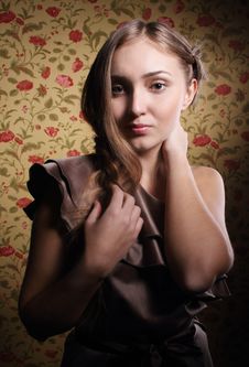 Portrait Of The Beauty Young Blond Girl Royalty Free Stock Photography Portrait Of The Beauty Young Blond Girl Royalty Free Stock Photography