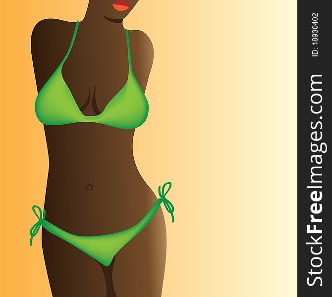 Woman body in bikini - illustration