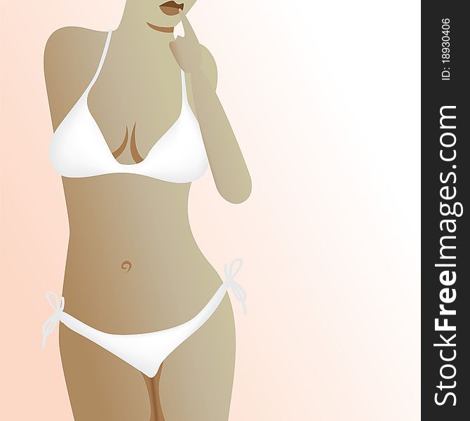 woman body in bikini - illustration