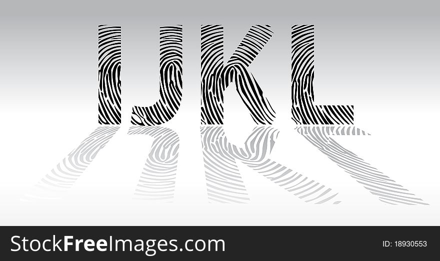 Ijkl fingerprint alphabet