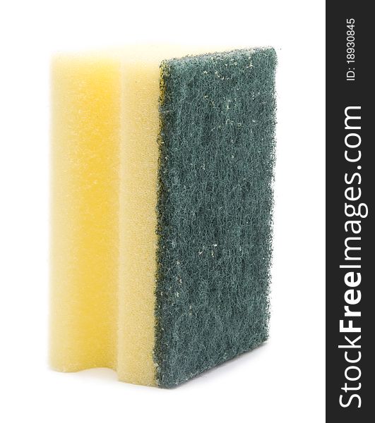 Picture of bath sponge on a white background