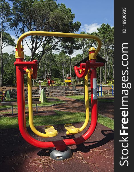 Outdoor fitness park in Pico island, Azores. Outdoor fitness park in Pico island, Azores