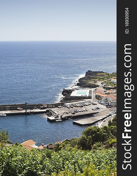 Fishing port in Pico island, Azores