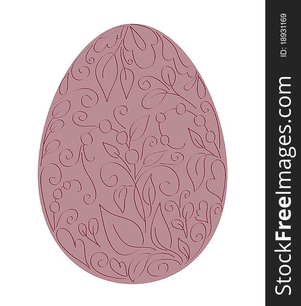 Hand drawn ornamental Easter egg