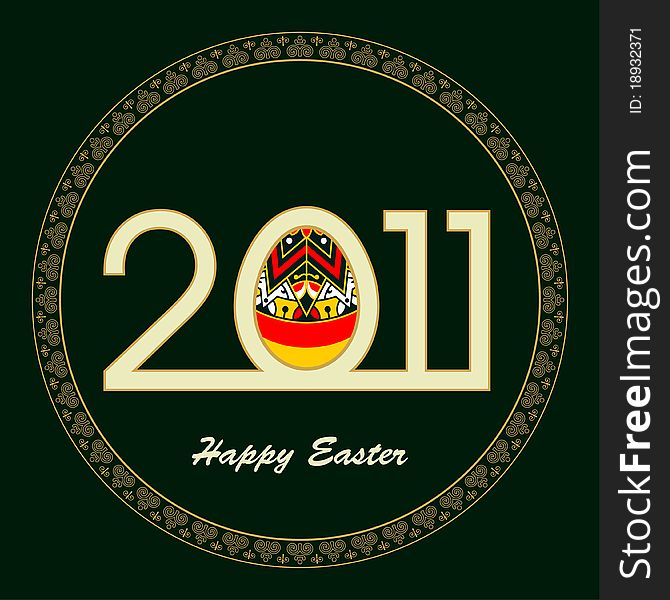 Design of Easter greeting card