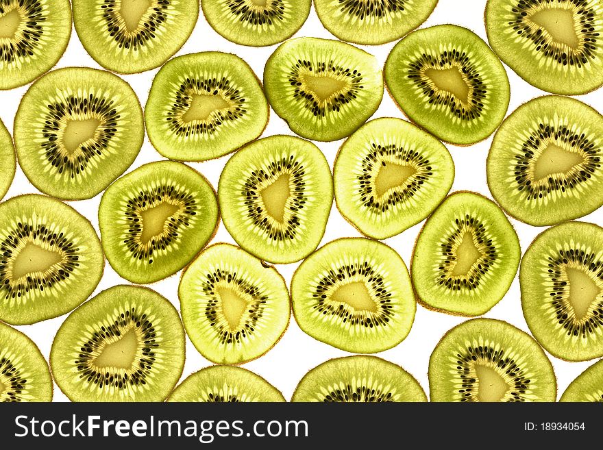 Kiwi fruit pattern isolated on white. Kiwi fruit pattern isolated on white.