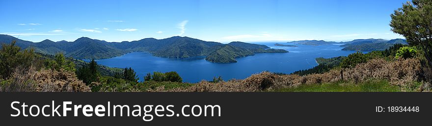 Queen Charlotte Sound Panoramic View