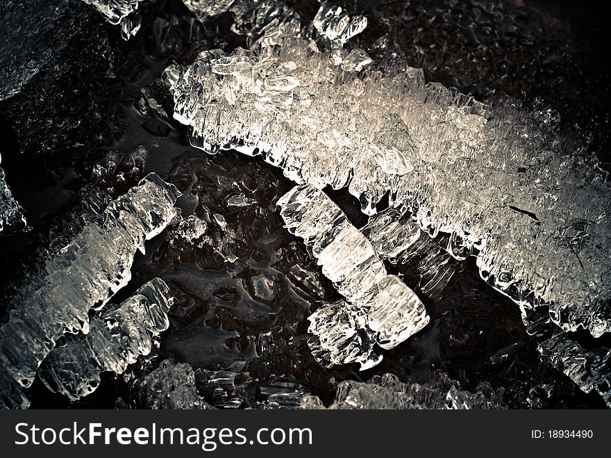 Beautiful melting ice textured background