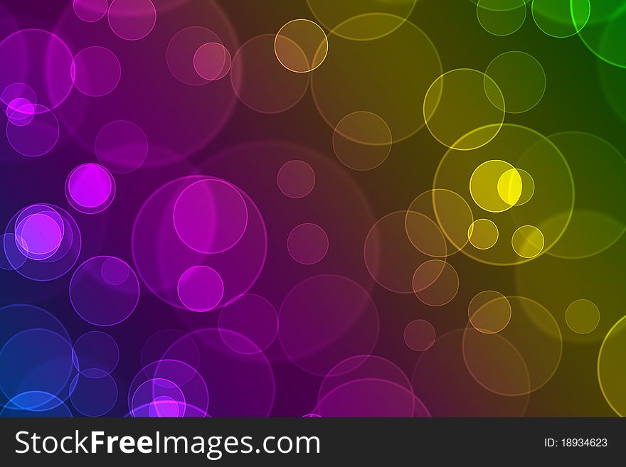 Beautiful iridescent background from multicoloured circles circles