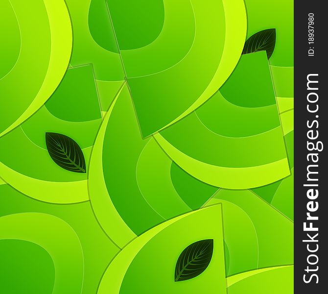 A vibrant eco-style background with green leaves. A vibrant eco-style background with green leaves