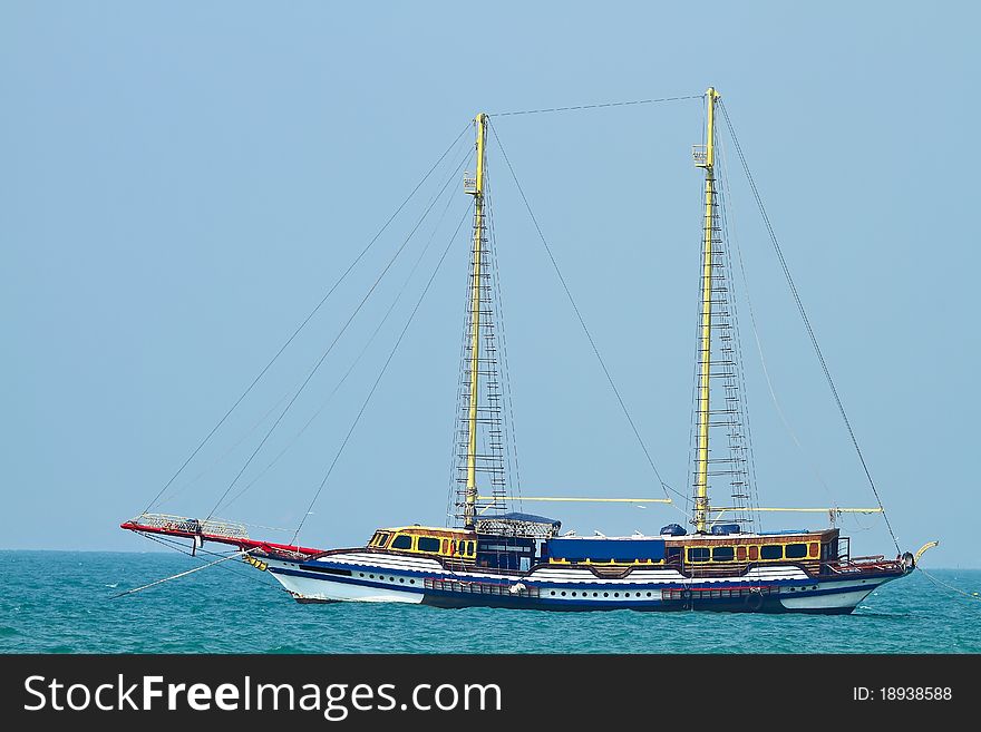 Sailboat for rent at Phattaya beac. Sailboat for rent at Phattaya beac