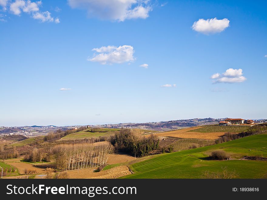 Italian Villa With Vineyard: Spring Season