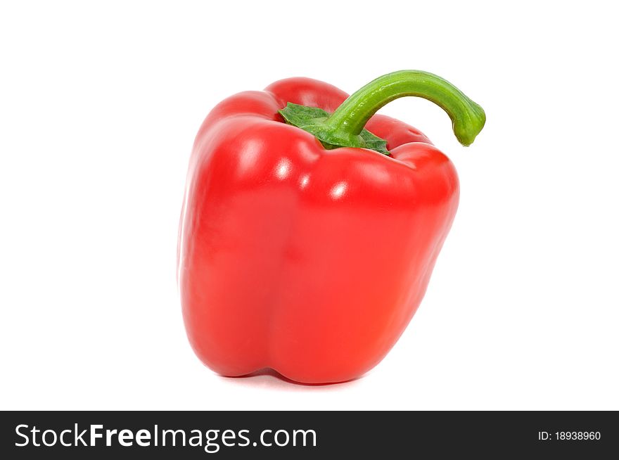 Red  paprika peppers  isolated on a white background