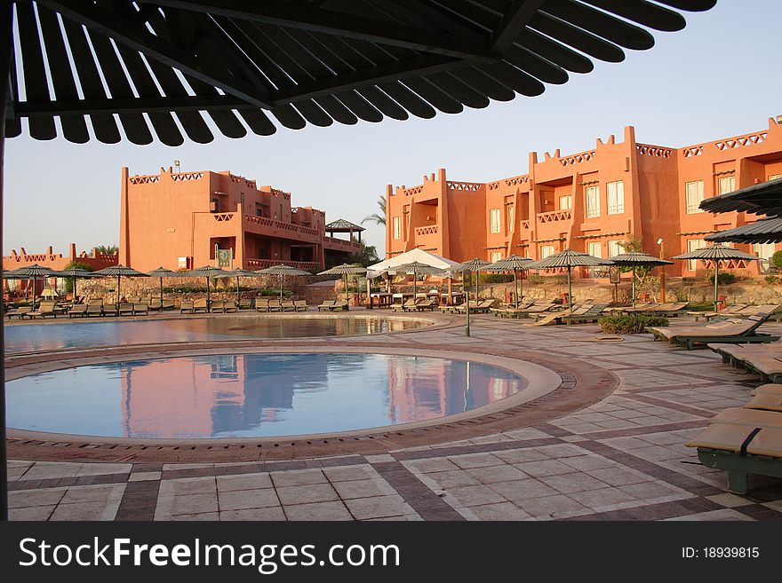 Hotel Hauza, Nabq bBay near Sharm El Shaikh, Egypt, luxury recreation resort. Hotel Hauza, Nabq bBay near Sharm El Shaikh, Egypt, luxury recreation resort