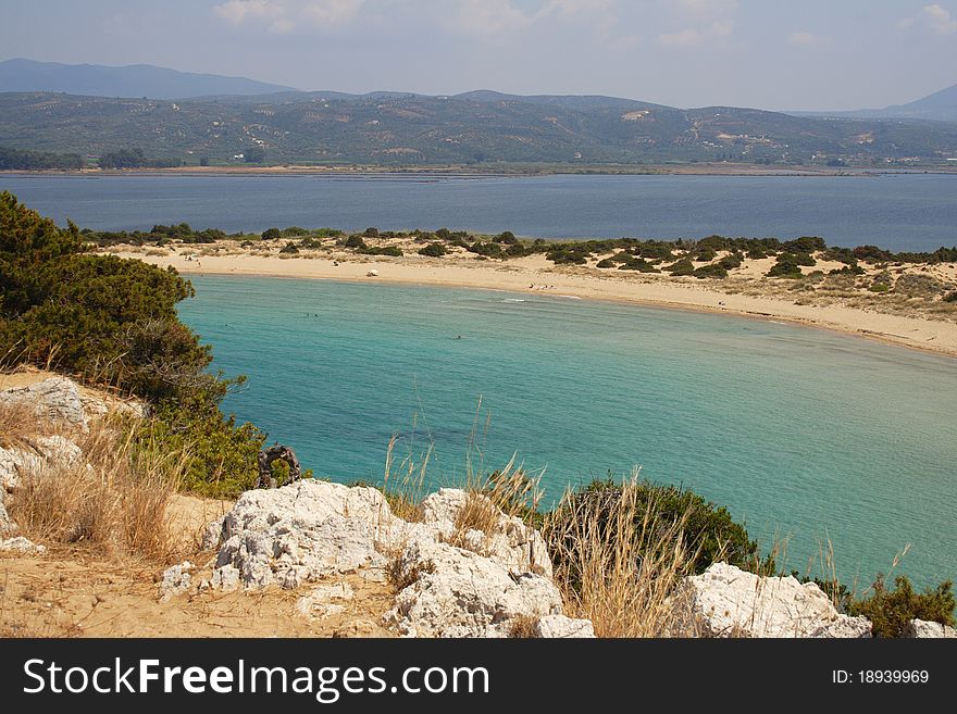 Romantic lagoon Voidokilia, Peloponnese,Greece. Romantic lagoon Voidokilia, Peloponnese,Greece