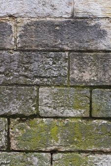 Old Brick Wall With Moss Royalty Free Stock Photography