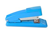 Blue Stapler Royalty Free Stock Image