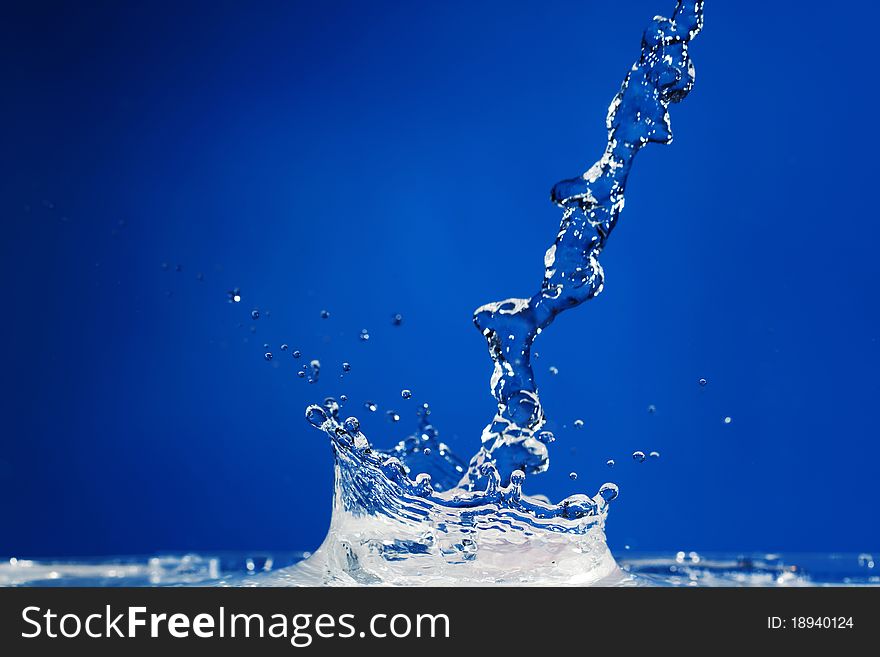 Image of a splash on a blue background