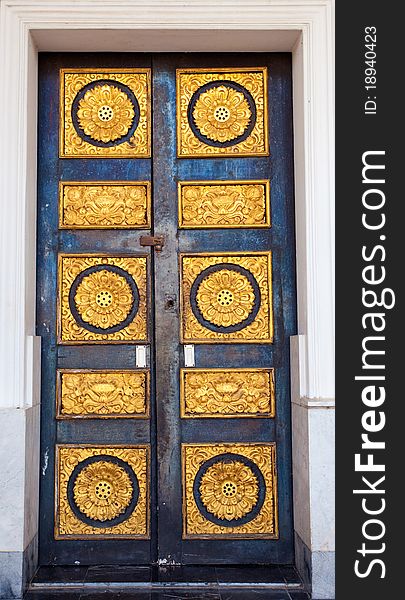 Old door of Thai style