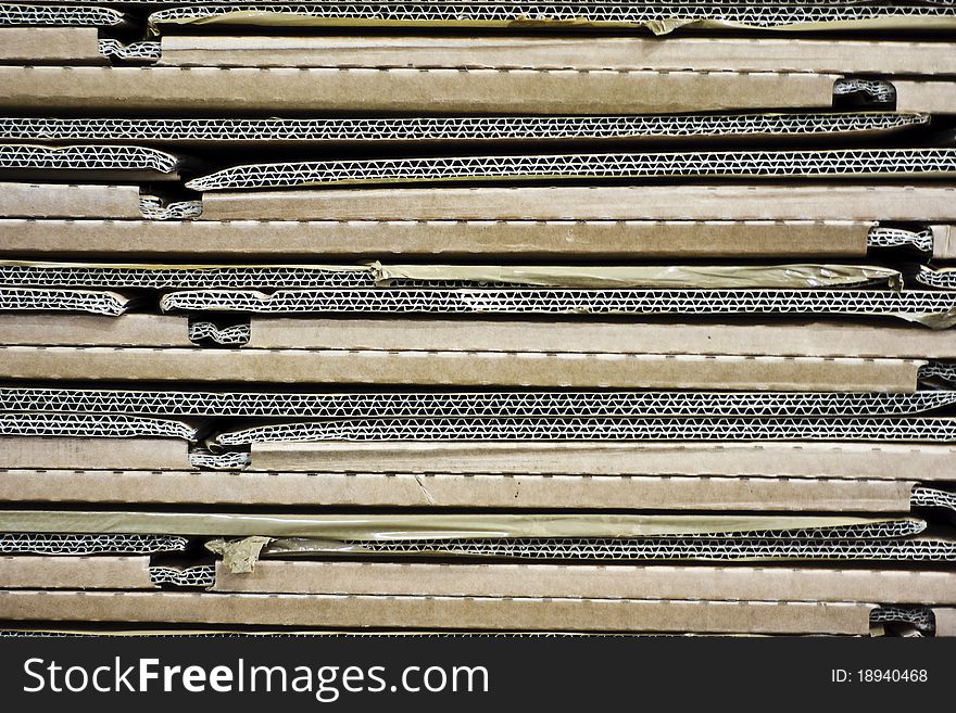 Stack of corrugated cardboard boxes