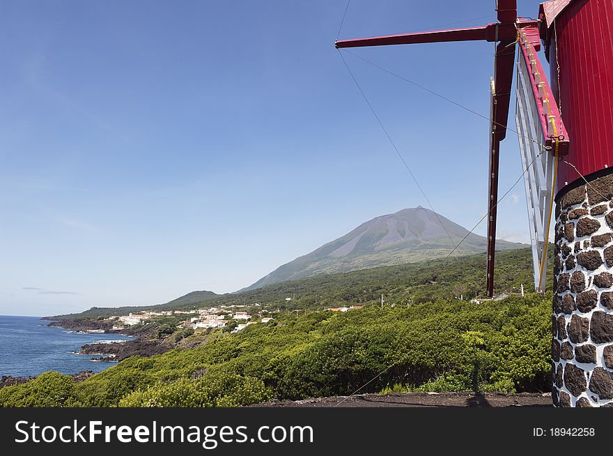 Country road in Pico island, Azores