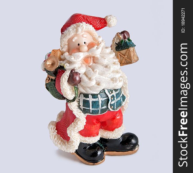 Santa Claus doll isolated on background