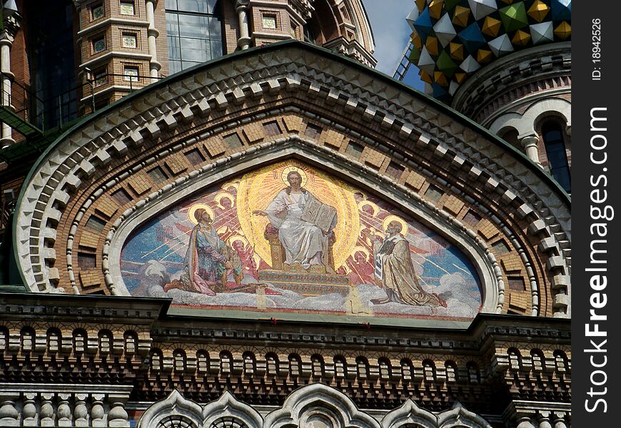The Church of Savior on Spilled Blood Fresco, St. Petersburg Russia. The Church of Savior on Spilled Blood Fresco, St. Petersburg Russia