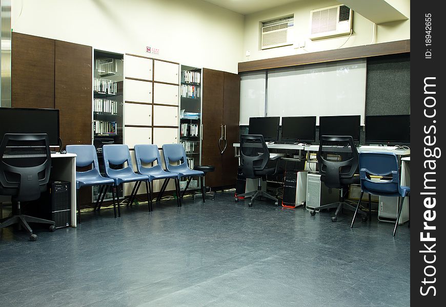 Computer room of video production