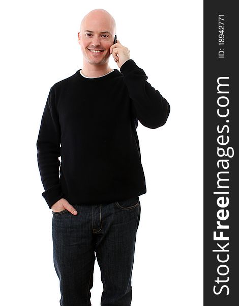 Man talking on a mobile Phone. Man talking on a mobile Phone