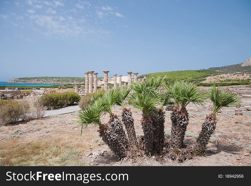 Ruins Roman Of Baelo Claudia In Bolonia Beach