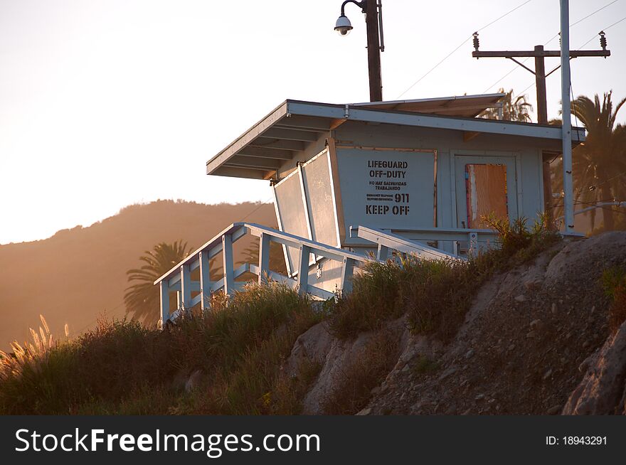 Life Guard station at Malabu Beach, California. Life Guard station at Malabu Beach, California.