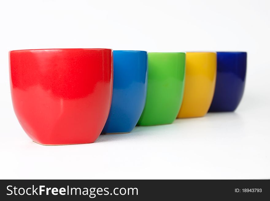 Color Cup on white background. Color Cup on white background