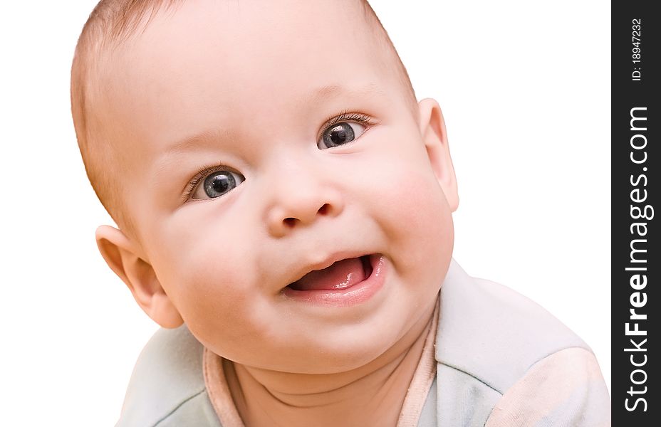 Bright Closeup Portrait Of Adorable Baby
