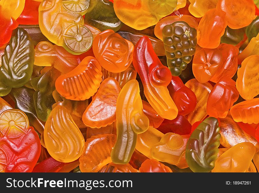 Bright fruit candy