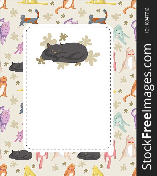 Cartoon Cat Card