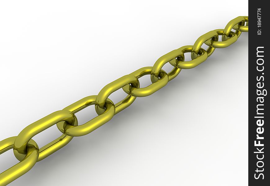 Chain concept in 3D style
