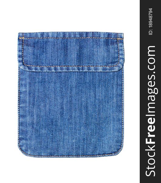 Closed Jeans Pocket Isolated.