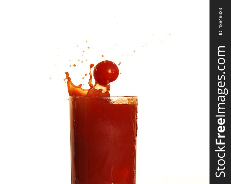 Tomato drink in the kitchen. Tomato drink in the kitchen